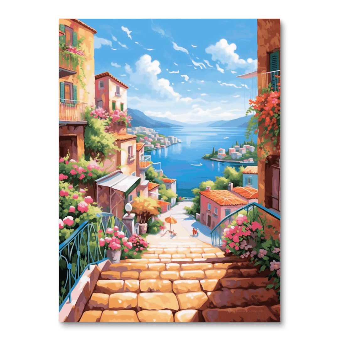 Italian Coastel Town (Diamond Painting)