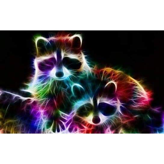 Abstract Rainbow fractal 09- Full Drill Diamond Painting -
