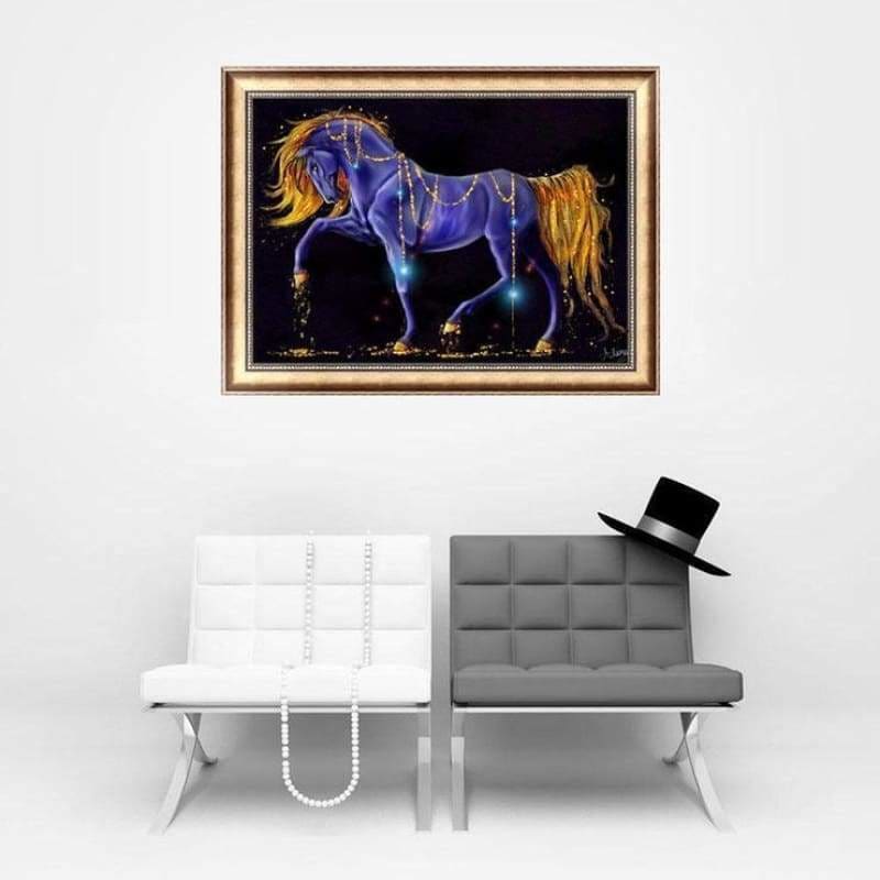 Full Drill - 5D Diamond Painting Kits Fantasy Blue and Gold