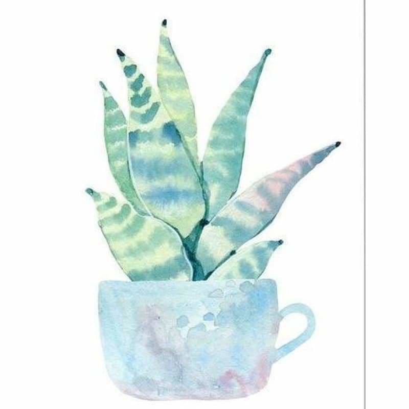 Full Drill - 5D DIY Diamond Painting Kits Cartoon Cup Plant