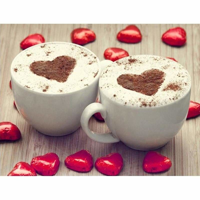 Full Drill - 5D DIY Diamond Painting Kits Love Heart Coffee