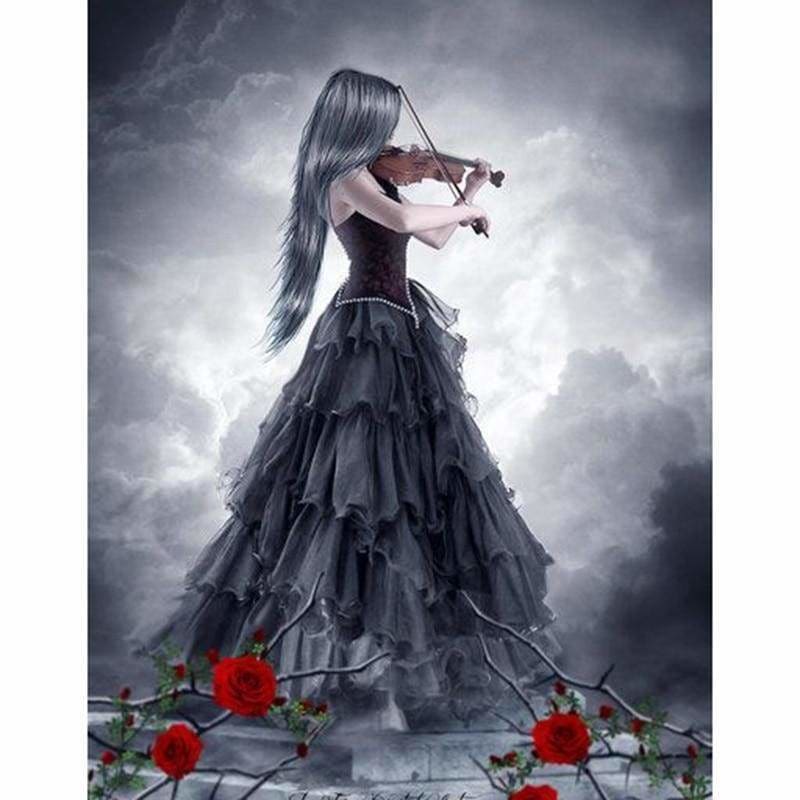 Full Drill - 5D DIY Diamond Painting Kits Portrait Violin