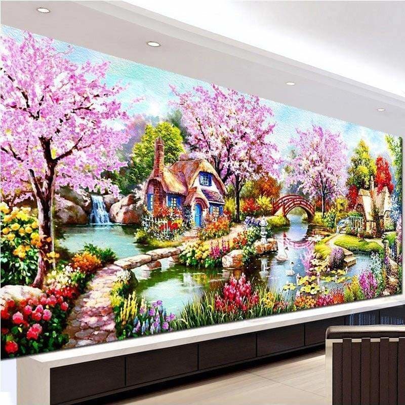 Landscape Tree Large Sizes Wall Decoration Full Drill - 5D