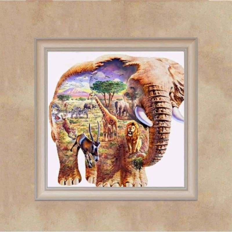 New Best Modern Art Elephant Diy Full Drill - 5D Diamond