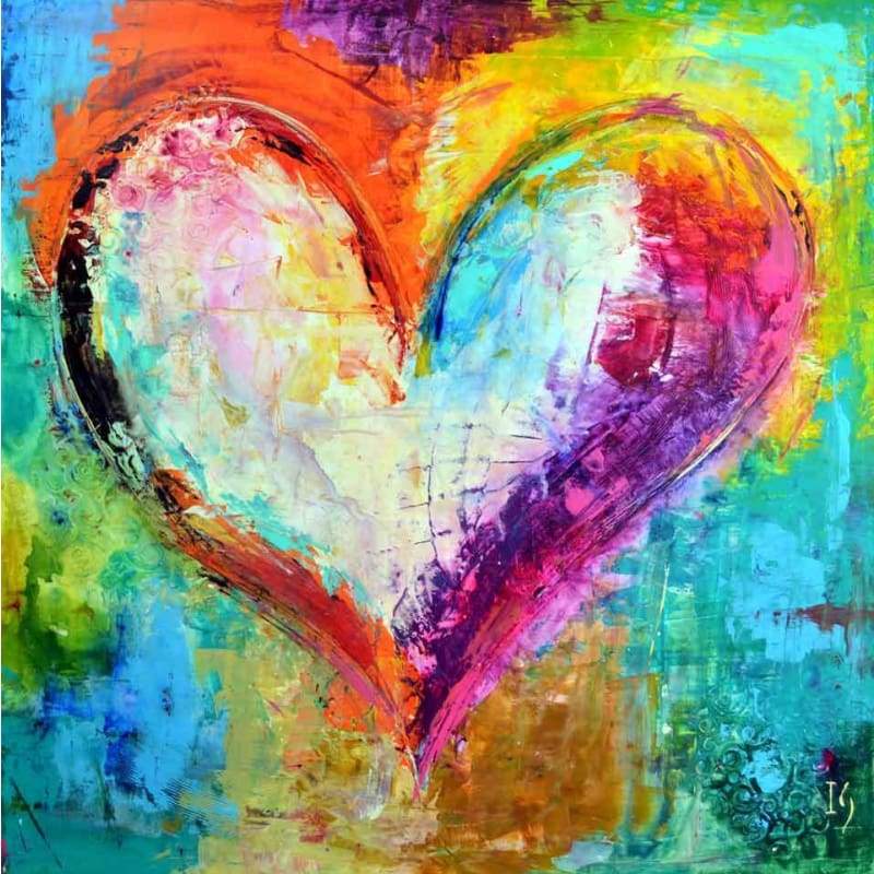 Full Drill - 5D Diamond Painting Kits Colorful Love Heart - NEEDLEWORK KITS