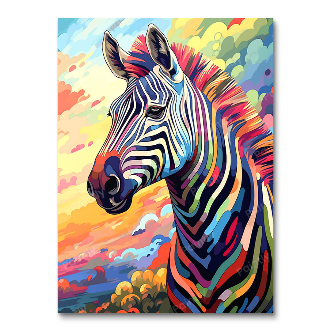 Psychedelic Zebra II (Diamond Painting)