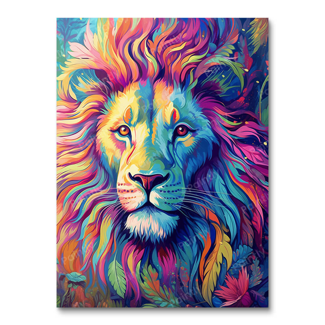 Psychedelic Lion VII (Diamond Painting)