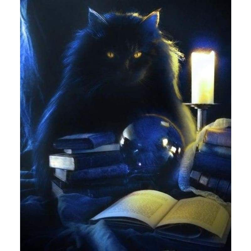 2019 New Hot Sale 5d Diy Horrible Cat Embroidery Cross Stitch Mosaic VM7501 - NEEDLEWORK KITS