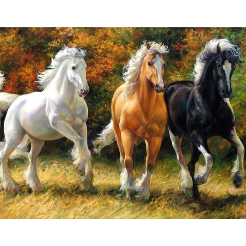 3 Horses - Full Drill Diamond Painting - Special Order -