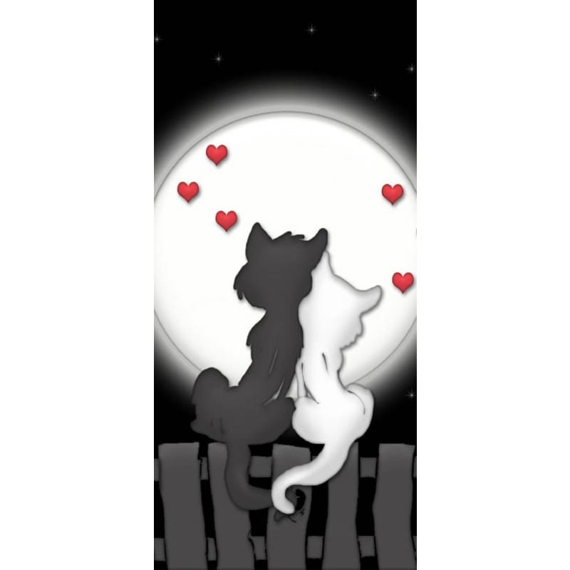 Cats In Love- Full Drill Diamond Painting - Special Order -