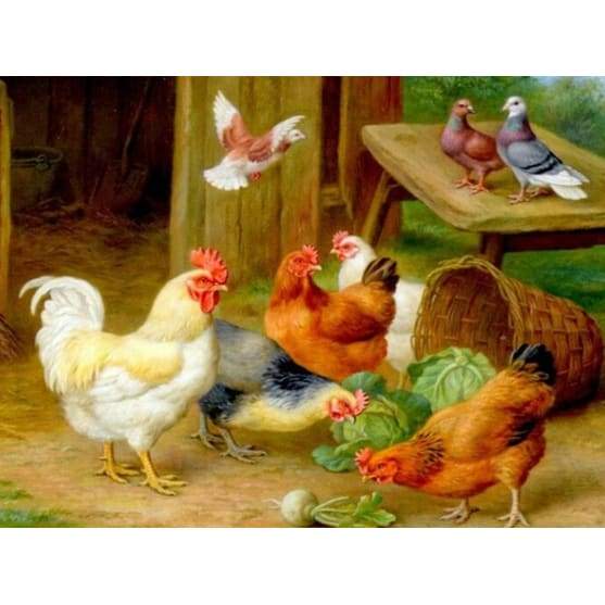 Chickens 2 - Full Drill Diamond Painting - Special Order -