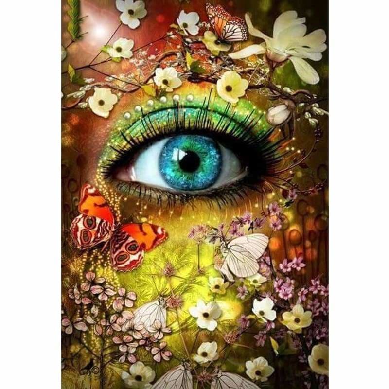 Full Drill - 5D Diamond Painting Kits Beautiful Eye Flowers
