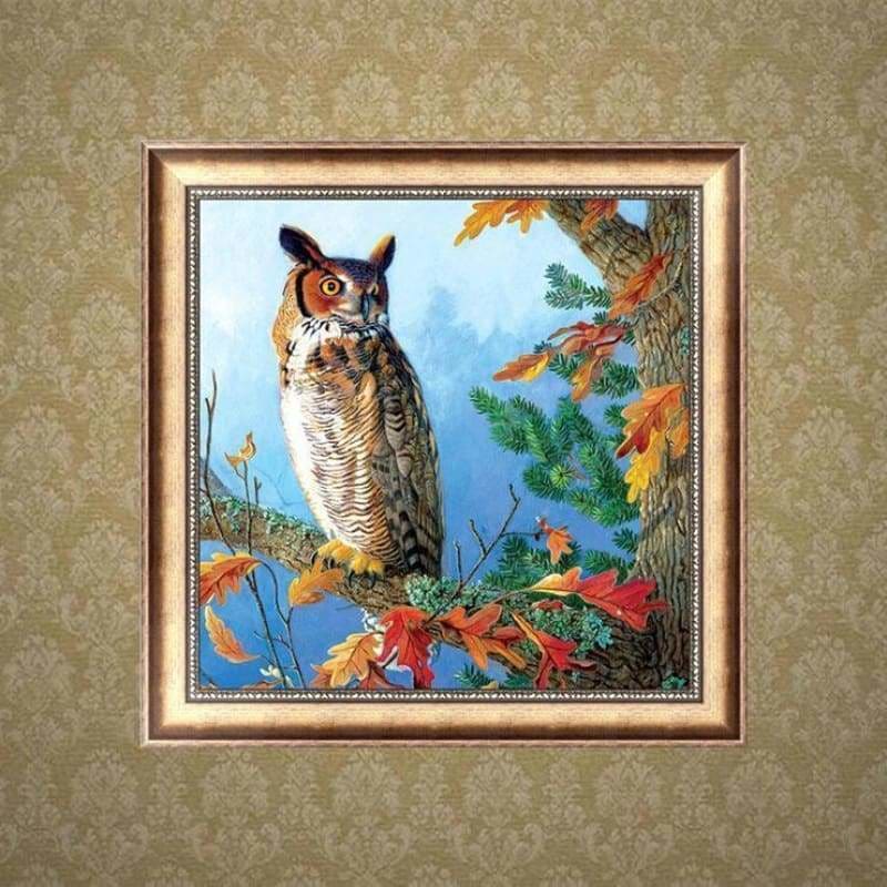Full Drill - 5D Diamond Painting Kits Cool Owl On The