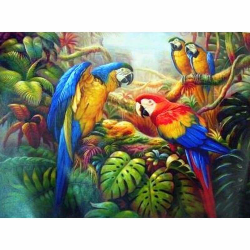 Full Drill - 5D Diamond Painting Kits Cute Bird Parrot on