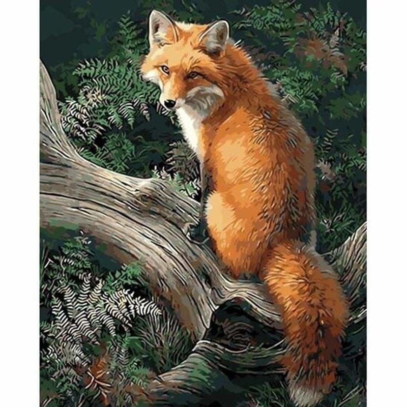 Full Drill - 5D Diamond Painting Kits Cute Fox on the
