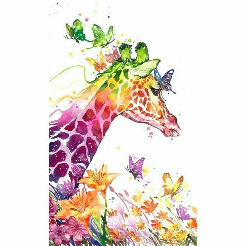 Full Drill - 5D DIY Diamond Painting Colored Giraffe