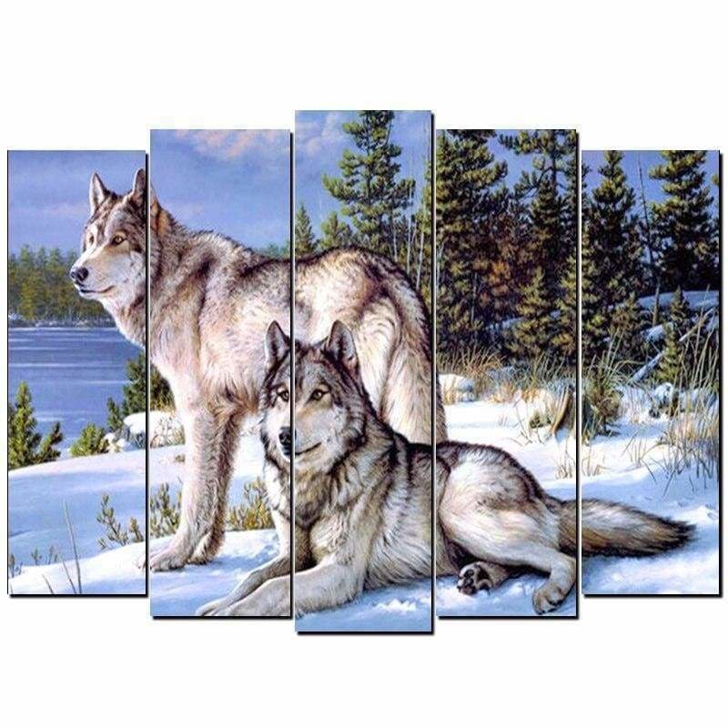 Full Drill - 5D DIY Diamond Painting Kits 5pcs Cool Snow