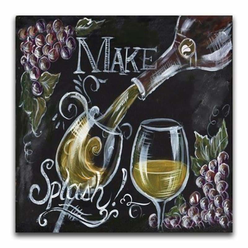 Full Drill - 5D DIY Diamond Painting Kits Blackboard Wine