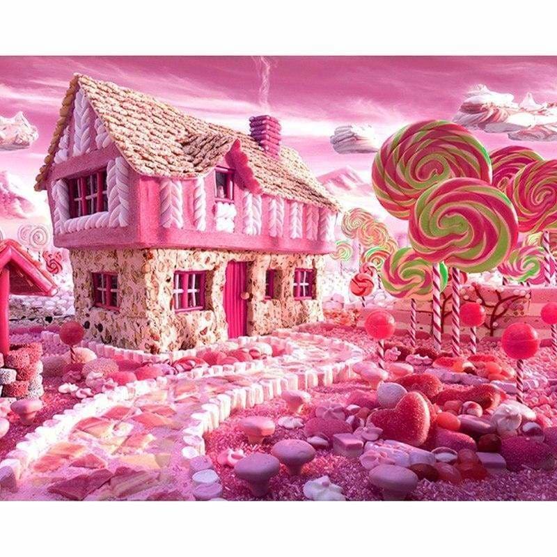 Full Drill - 5D DIY Diamond Painting Kits Candy House Sweet
