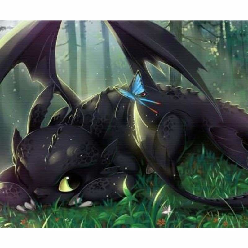 Full Drill - 5D DIY Diamond Painting Kits Cartoon Black