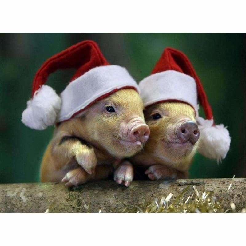 Full Drill - 5D DIY Diamond Painting Kits Christmas Pigs