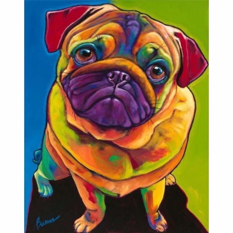 Full Drill - 5D DIY Diamond Painting Kits Colorful Dog - 3
