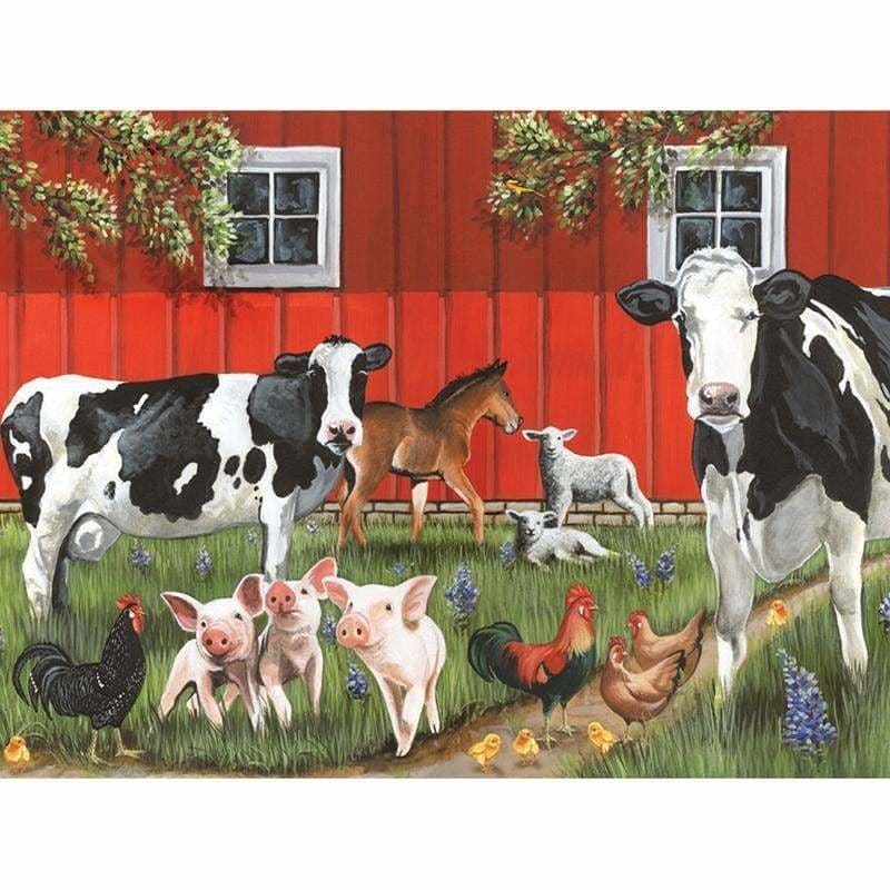 Full Drill - 5D DIY Diamond Painting Kits Cute Farm Happy