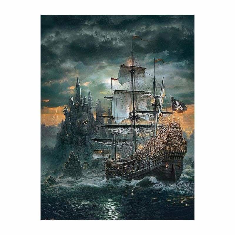 Full Drill - 5D DIY Diamond Painting Kits Dream Castle Ship