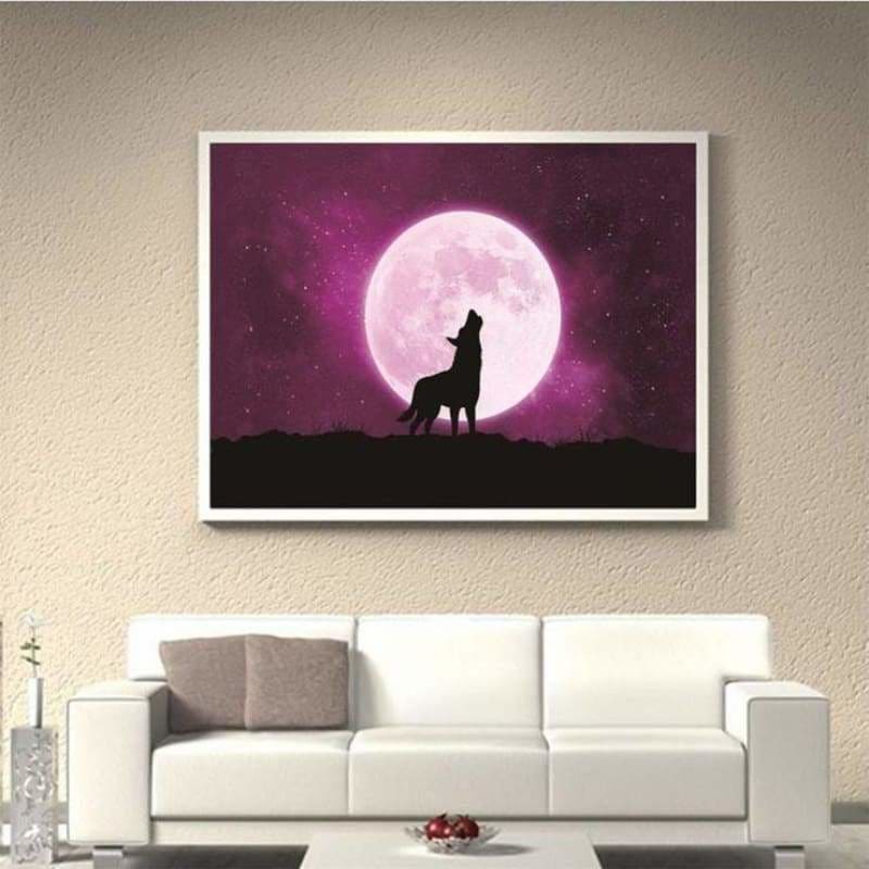 Full Drill - 5D DIY Diamond Painting Kits Dream Moon Wolf