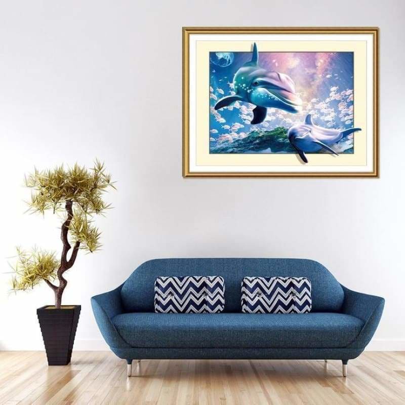 Full Drill - 5D DIY Diamond Painting Kits Dreamy Dolphins
