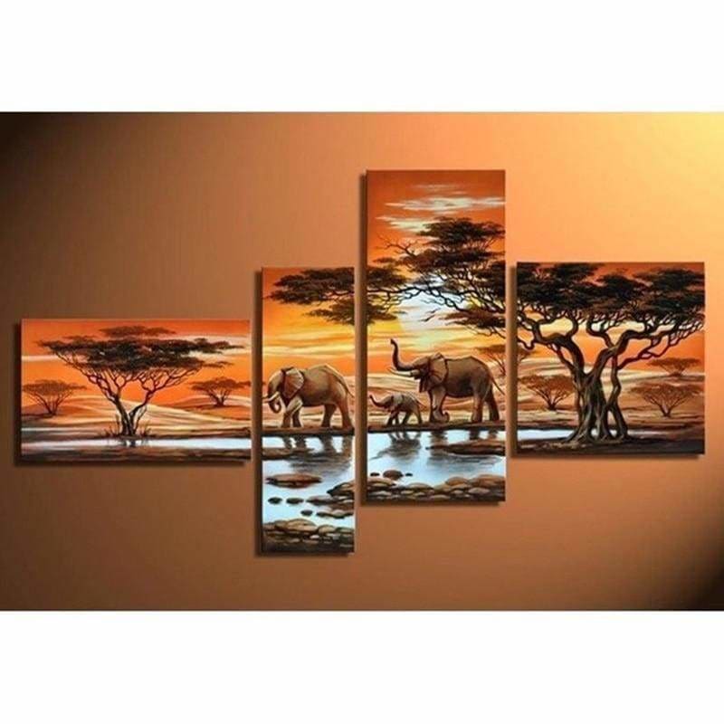 Full Drill - 5D DIY Diamond Painting Kits Elephant Family