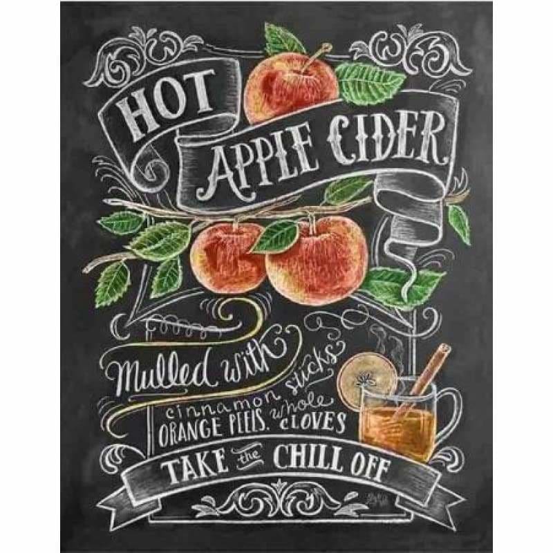 Full Drill - 5D DIY Diamond Painting Kits Fruits Blackboard