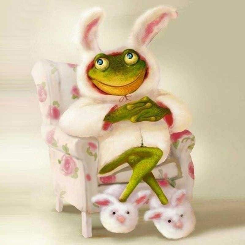 Full Drill - 5D DIY Diamond Painting Kits Funny Cute Frog