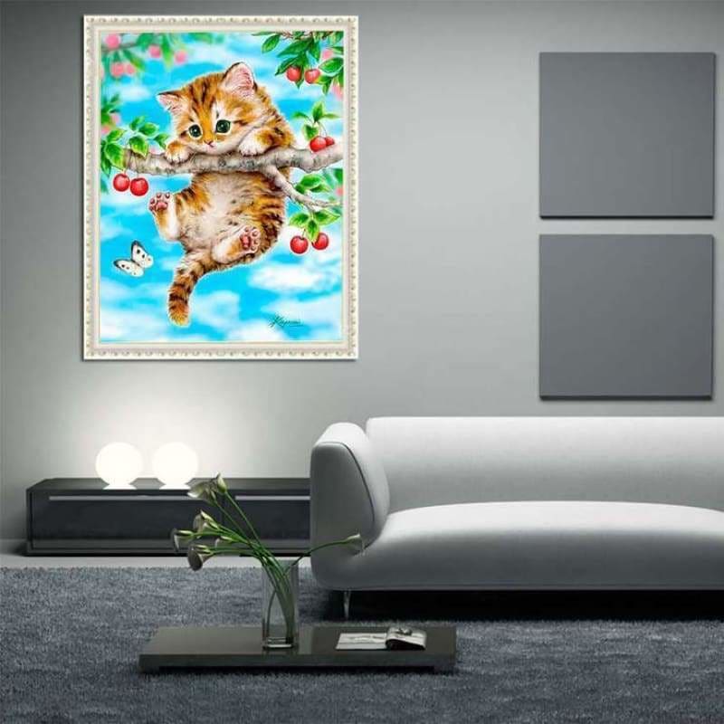 Full Drill - 5D DIY Diamond Painting Kits Lovely Kitten On