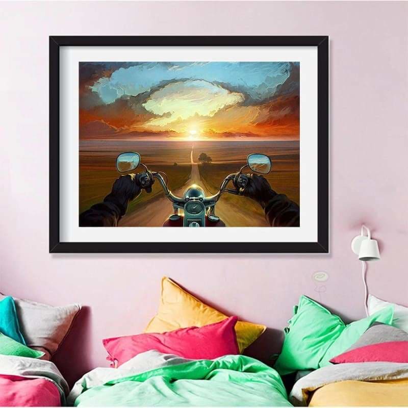 Full Drill - 5D DIY Diamond Painting Kits Motorcycle Travel
