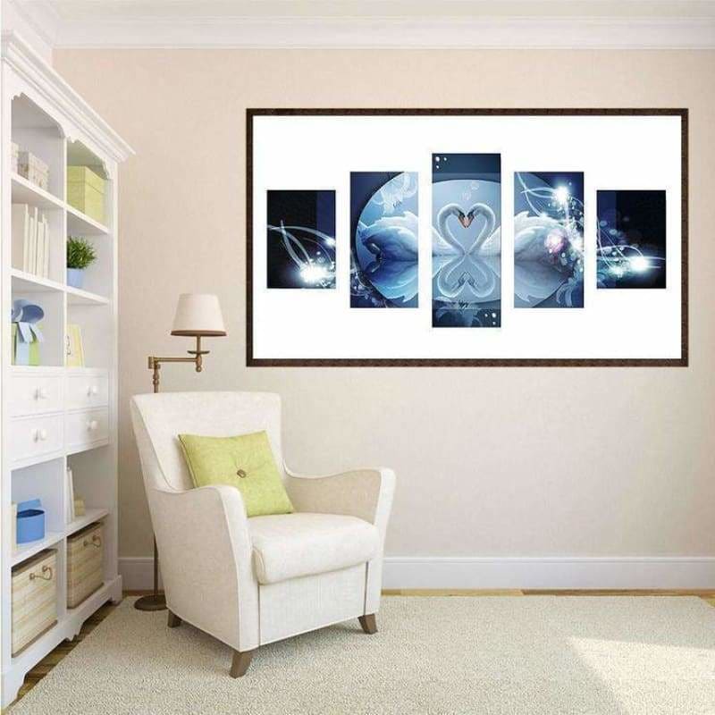 Full Drill - 5D DIY Diamond Painting Kits Multi Panel Swans