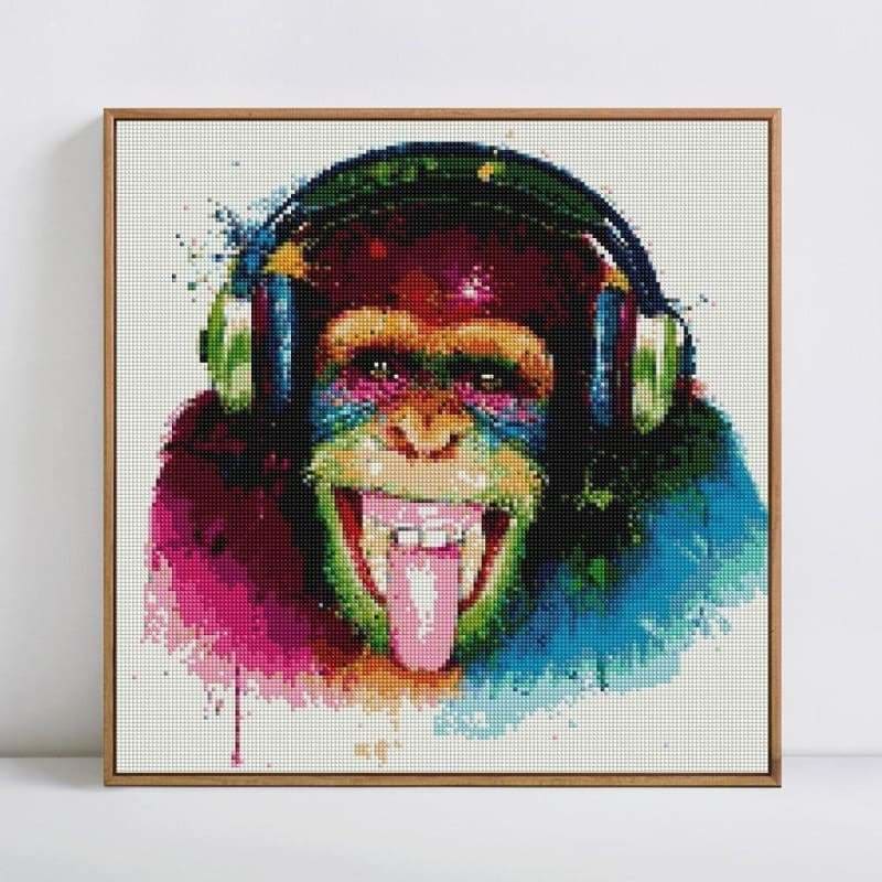 Full Drill - 5D DIY Diamond Painting Kits Naughty Monkey