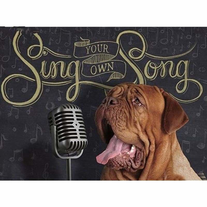 Full Drill - 5D DIY Diamond Painting Kits Pet Cute Dog SIng