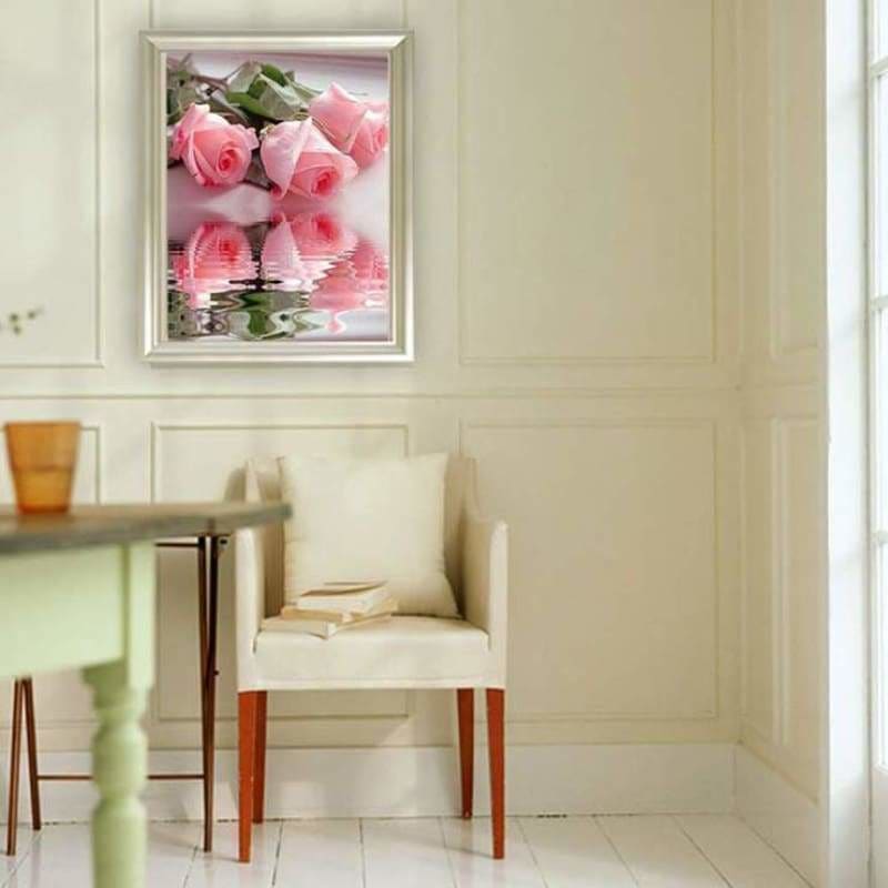 Full Drill - 5D DIY Diamond Painting Kits Pretty Pink Roses