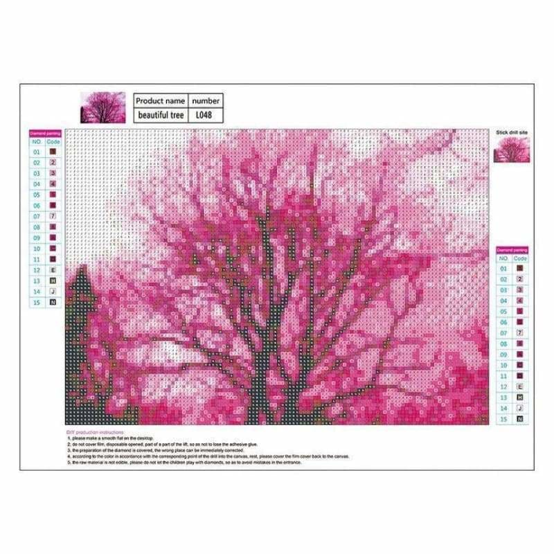 Full Drill - 5D DIY Diamond Painting Kits Pretty Pink Trees