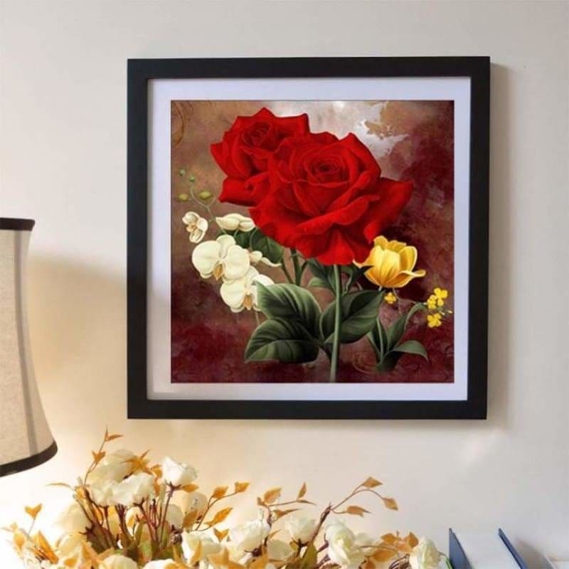 Full Drill - 5D DIY Diamond Painting Kits Pretty Red Rose