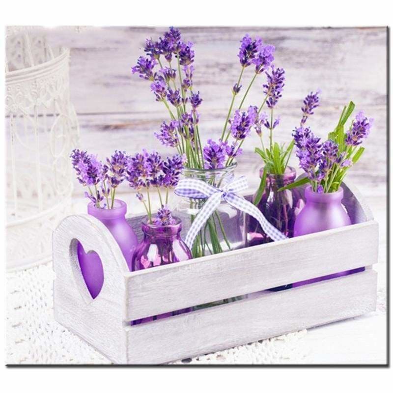 Full Drill - 5D DIY Diamond Painting Kits Purple Lavender -