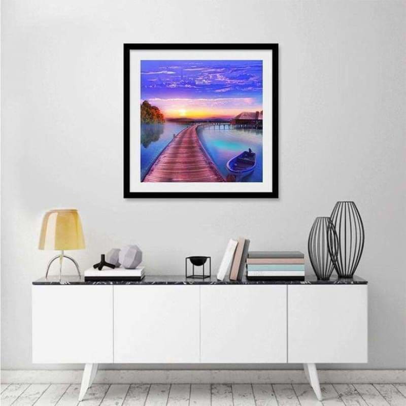 Full Drill - 5D DIY Diamond Painting Kits Sunset Blue