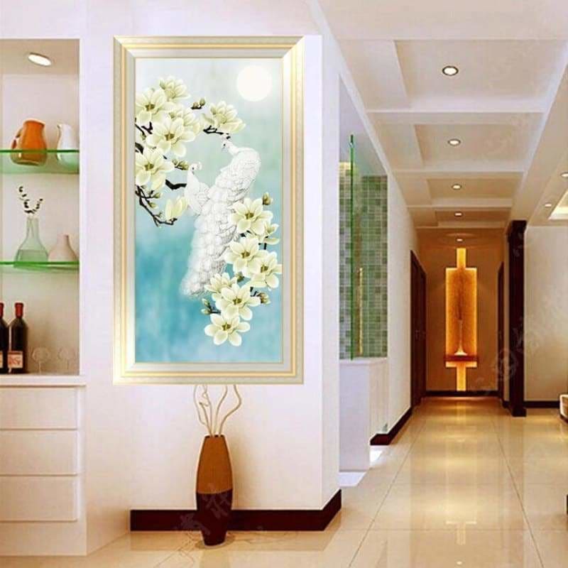 Full Drill - 5D DIY Diamond Painting Kits White Peacock and