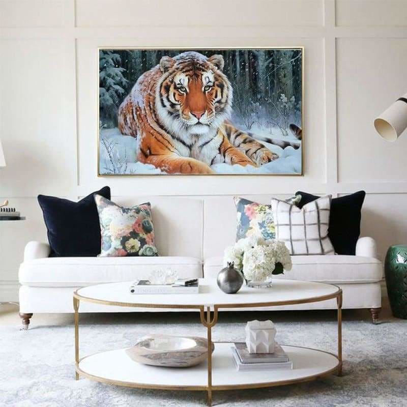 Full Drill - 5D DIY Diamond Painting Kits Winter Cool Tiger