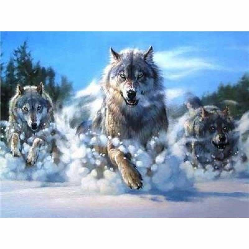 Full Square Drill Wolf Full Drill - 5D Diy Diamond Painting