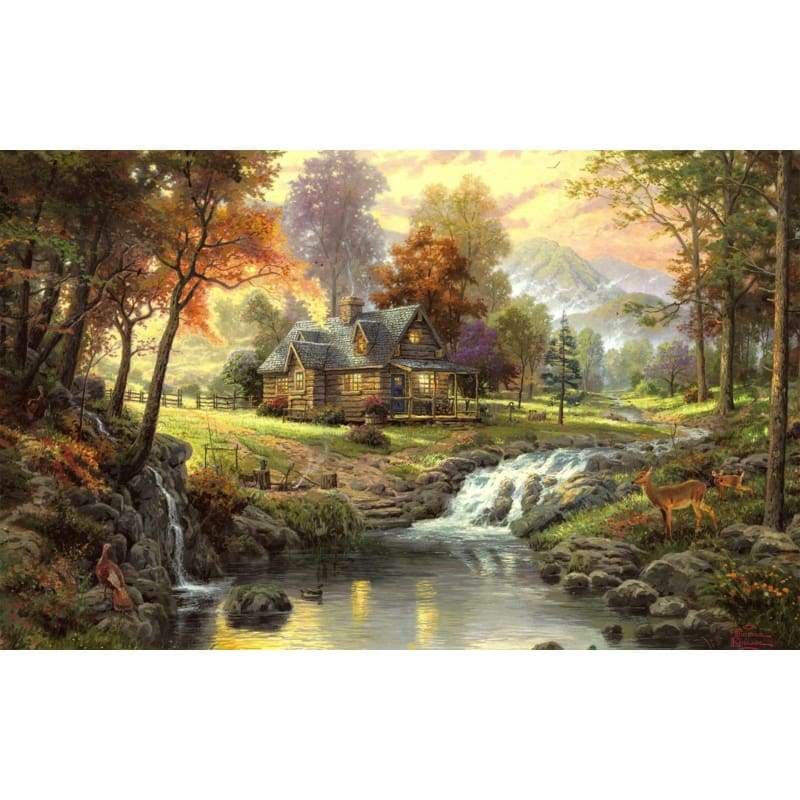 House Creek Water Full Drill - 5D Diy Diamond Painting Kits
