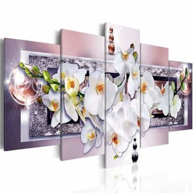 Large Size Multi Panel Flower Full Drill - 5D Diy Diamond