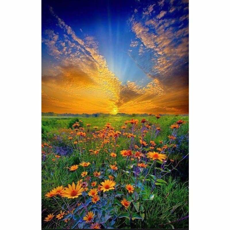 Nature Landscape Flowers Full Drill - 5D Diy Diamond