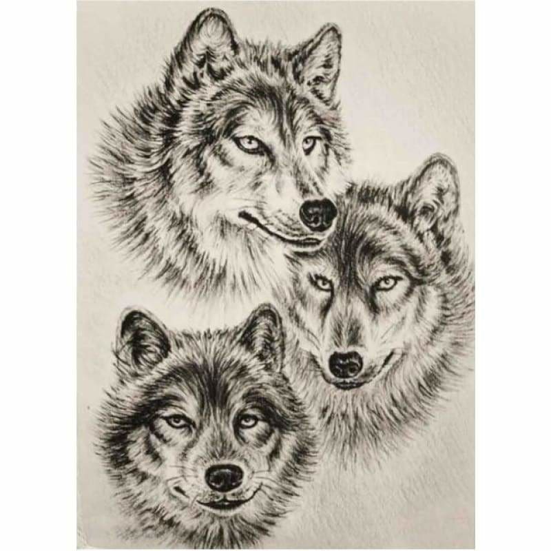 New Animal Wolf Picture Wall Decor Full Drill - 5D Diy